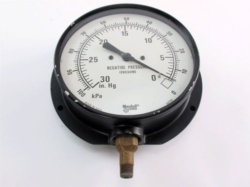 Marshalltown vacuum negative pressure gauge 30-0 in. hg, 5-3/4&#034; for sale