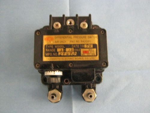 Manostar / Yamamoto: MS65L Differential Pressure Switch. Gently Used Stock  &lt; J