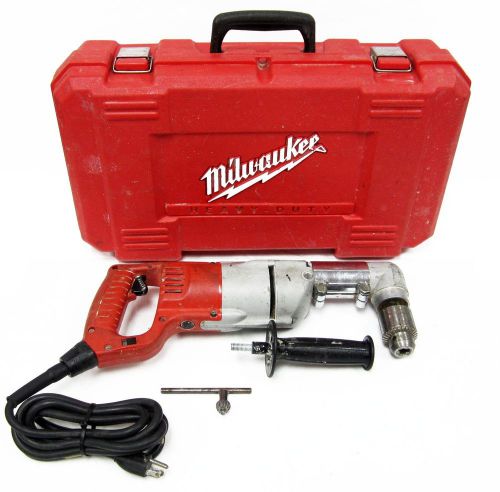 Milwaukee 1107-1 1/2&#034; corded right angle drill 7 amp w/accessories for sale