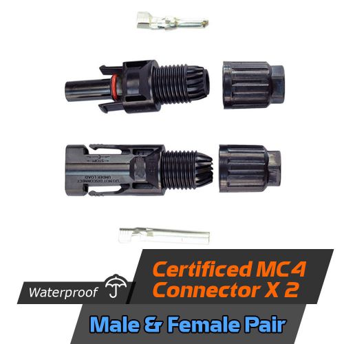 New 2 pair mc4 style cable connector plug male female12v solar waterproof ip67 for sale