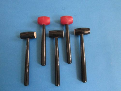 Wooden /rubber hammer set of 5 - rubber mallet hammer wooden handle diy tool for sale