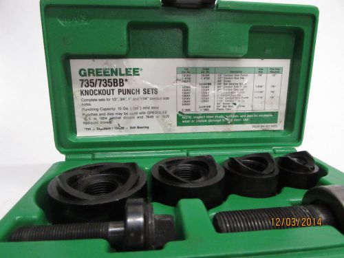 Greenlee 735BB Knockout Punch Kit, 1/2-Inch to 1-1/4-Inch Conduit Size
