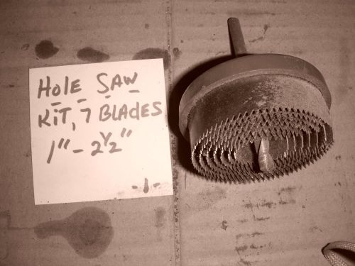 Hole Saw Kit,  7  blades 1&#034;-2 1/2&#034;          #2