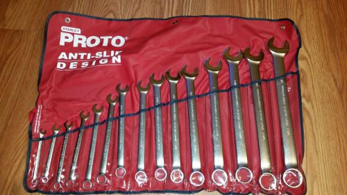 Proto j1200fasd combo wrench set,5/16-1-1/4&#034;,15 pc for sale