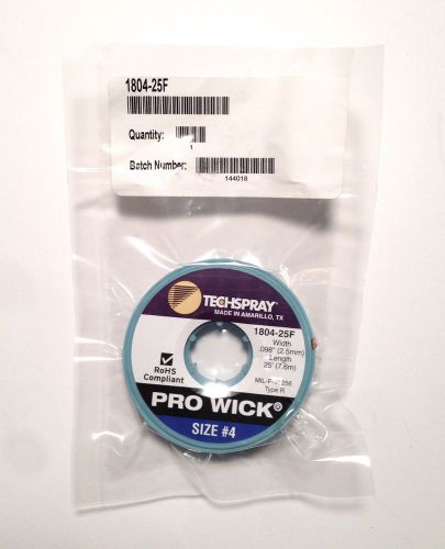 Techspray 1804-25F Pro Wick 0.098&#034; Desoldering Braid Size#4