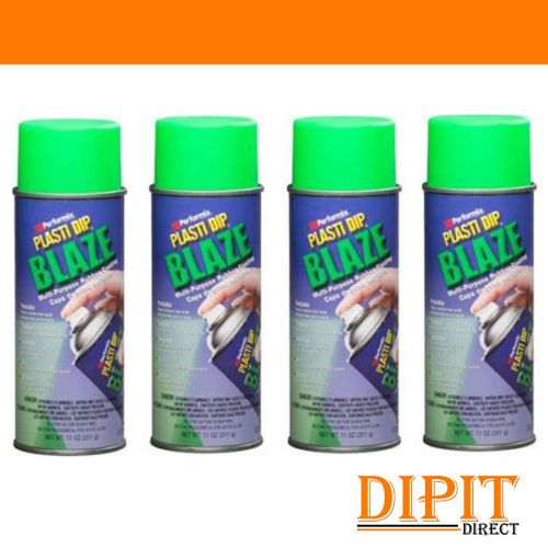 Performix plasti dip blaze green 4 pack rubber coating spray 11oz aerosol cans for sale