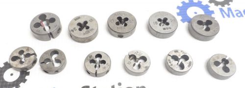 Assortment of hss threading dies - 6-32 nc to 5/16-24 nf for sale