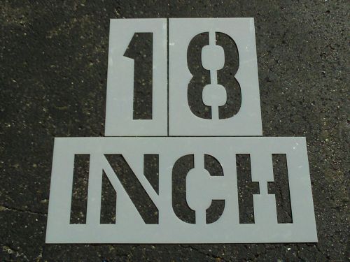 18&#034; x 9&#034; Plastic Number Stencils 1/16&#034; LDPE Road Marking Parking Lot Stencils