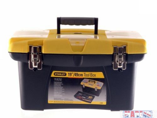 *new* tool stanley 1-92-906 jumbo toolbox 19 inch +tray working garag *free p&amp;p* for sale