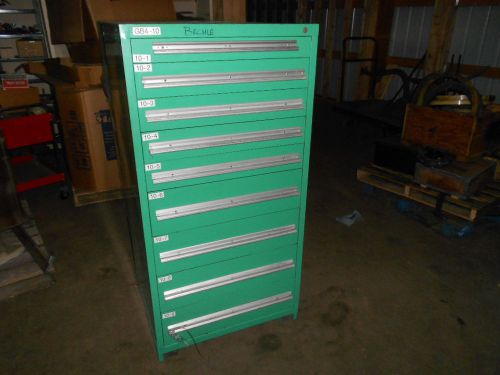 9 drawer industrial tool storage chest cabinet 28x30x59&#034; vidmar type for sale