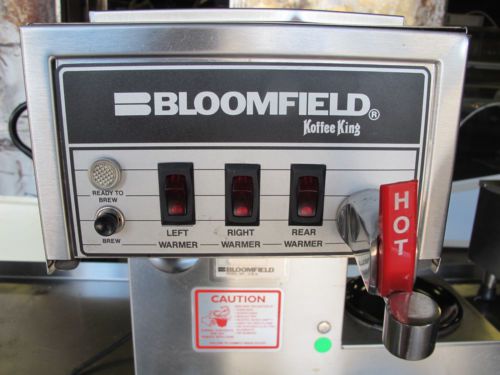 BLOOMFIELD 3 WARMER/BURNER KOFFEE KING 8572  AUTOMATIC COMMERCIAL COFFEE MAKER