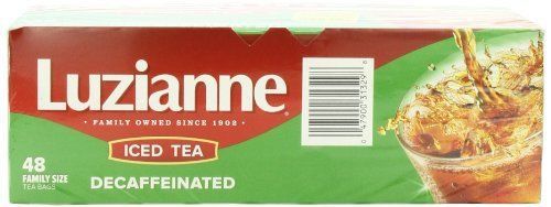 Luzianne Specially Blended for Iced Tea  Decaffeinated Family Sized  48-Count Te