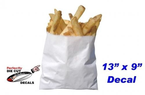 French Fries in a Bag 9&#039;&#039;x13&#039;&#039; Decal for Restaurant or Carnival Food Trailer