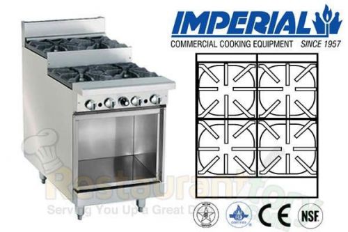 Imperial comm restaurant range 24&#034; step up w 4 burners base propane ir-4-su-xb for sale
