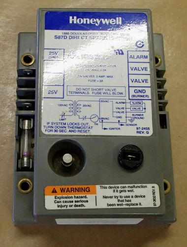 HONEYWELL S87D Direct Spark Ignition Module 97-24-55 Rev G S87D10206 Used T/O