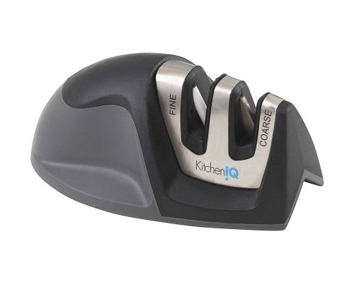 Kitchen iq 50009 2 stage edge knife sharpener with a v-grip bottom for sale