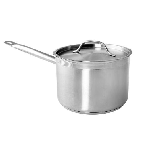 Thunder Group SLSSP100 Sauce Pan 10Qt 18/8 Stainless Steel Hollow Handle W/Lid