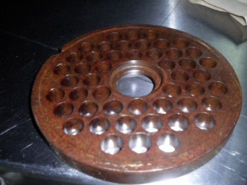 Speco meat grinder plate superior #6 - 3/4, 8 1/2&#034; in diam., meat holes 6/8&#034; w for sale