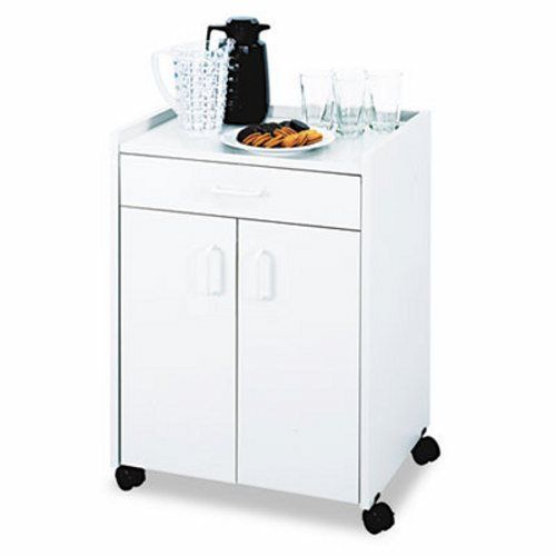 Safco Mobile Refreshment Center Cart, 1-Shelf, 23w x 18d x 31h, Gray (SAF8953GR)