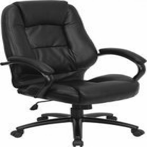 Flash furniture go-710-bk-gg high back black leather executive office chair for sale