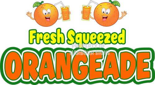 Fresh Squeezed Orangeade Decal 14&#034; Cold Drinks Food Truck Concession Restaurant