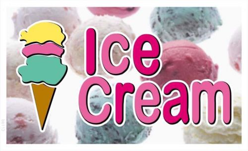 Bb113 ice cream banner shop sign for sale