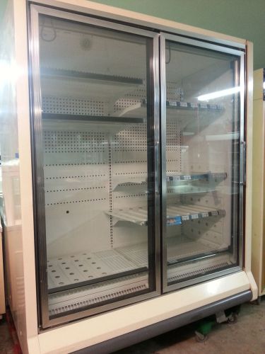 Hussmann remote 2 door glass freezer with compressor for sale