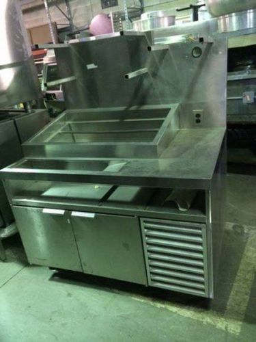 50&#034; Refrigerated Prep Table with Cold Food Well