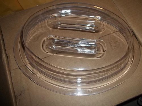 Case of (12) New Carlisle Clear 11 x 8” Oval Plate Covers Food Service Catering