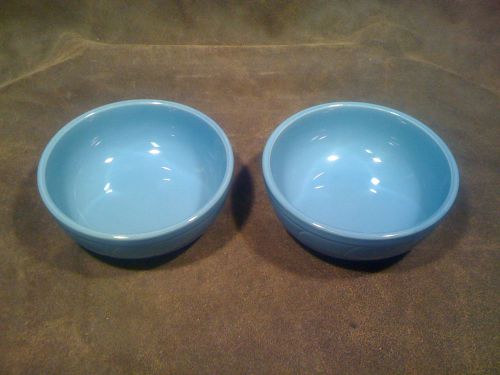 Two (2) ~ Crestware ~ Bay Pointe ~ Large Nappie Bowls in Aqua Blue ~