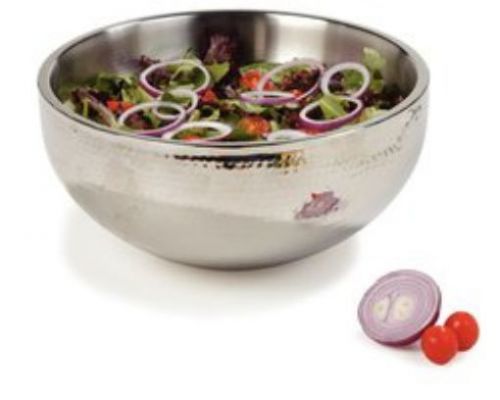 New carlisle 609204 stainless steel dual angle bowl with hammered finish  9.5 qt for sale