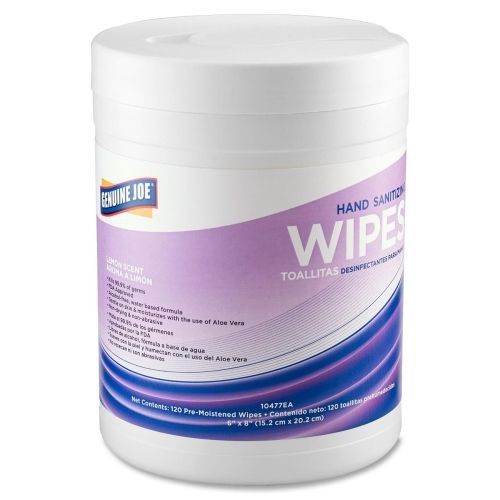 GJO10477CT Sanitizing Wipes, 120 Wipes, 6/CT, Lemon Scent
