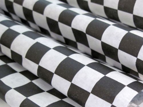 Black Check Dry Wax Paper Deli Wrap and Basket Liner  | 25CT