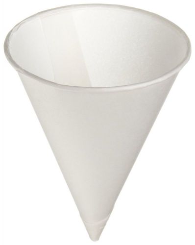 Solo 42R-2050 4.25 Oz. Paper White Cone Cup Rolled rim (5000-Pack)