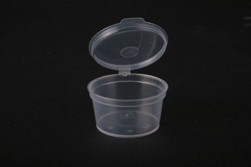 Party Take Away Disposable Sauce Container Clear Plastic with Lid 100 set x 10cc