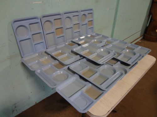 LOT OF 18 &#034; TEXAS WARE &#034; HEAVY DUTY COMMERCIAL MELAMINE 5 COMPARTMENT FOOD TRAYS