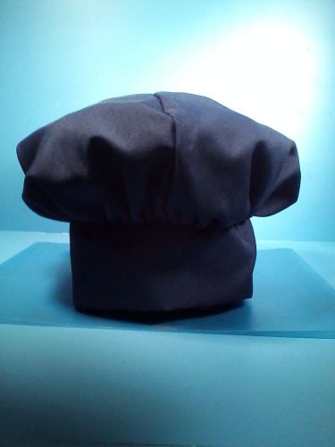 Navy Blue Chef Hat Polyester One Size Fits Most Velcro Closure