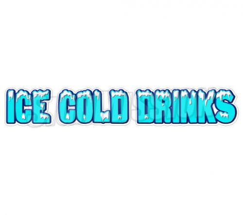 ICE COLD DRINKS Concession Decal drink beer water sign signs cart trailer stand