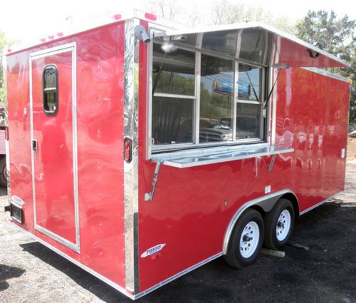 Concession trailer 8.5&#039;x17&#039; red - vending event catering food for sale