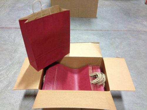 16x6x19 BRICK (red) Shopping Gift Paper Bags / Retail / Wholesale Case 200 Bags