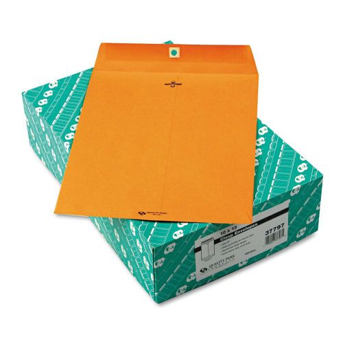 100 business envelopes 10x13 32lb kraft manila shipping catalog yellow clasp #97 for sale