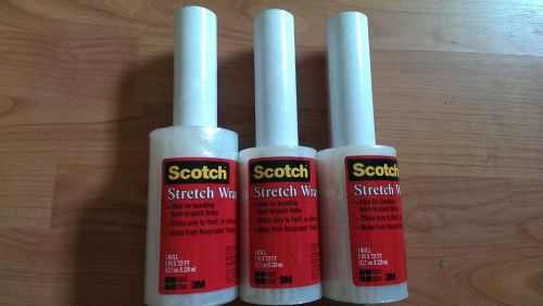 Scotch Stretch Wrap  5 Inches x 725 Feet (8033) Lot of 3