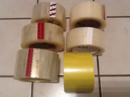 6 Varieties of 3M tape, included are 371, 375, 3071, 3073, 3072, and 5 mil 764.