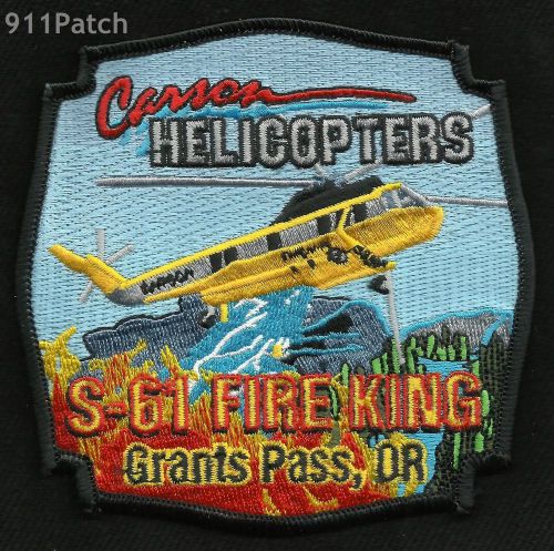 Grants Pass, OR - Carson Helicopters S-61 Fire King FIREFIGHTER Patch Fire Dept