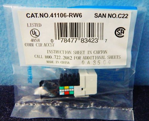 (LOT OF 39)  LEVITON 41106-RW6 QuickPort Snap-In Connectors