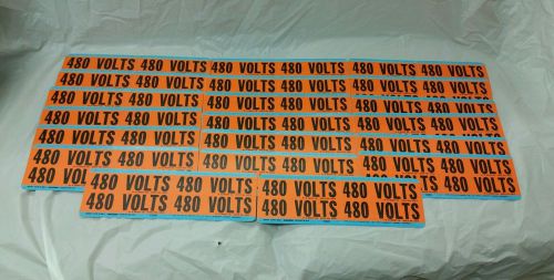 BRADY 44215 VOLTAGE CARD 480 VOLTS 4 STICKERS PER CARD (LOT OF 20) *NEW*