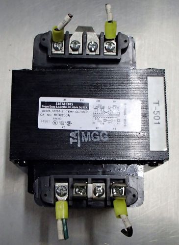 Siemens Industrial Control Transformer #MT0350A 350va 50/60hz Used T/O