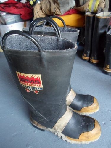 firefighter turnout bunker boots size 10
