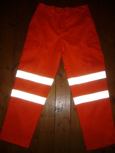 B Seen reflective High Visibility workmen&#039;s trousers bright orange 36 waist x 31