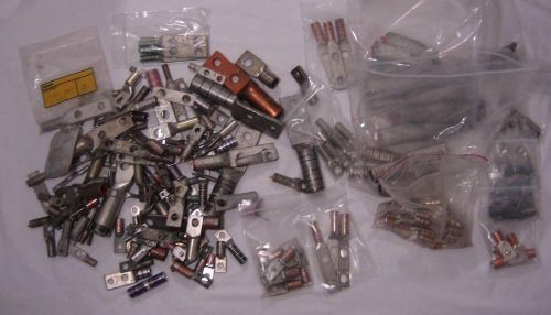 27lbs lot of compression lug connectors, burndy, blackburn, ilsco, vchs + more for sale